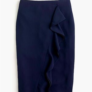 Black Jcrew ruffle pencil skirt, worn once